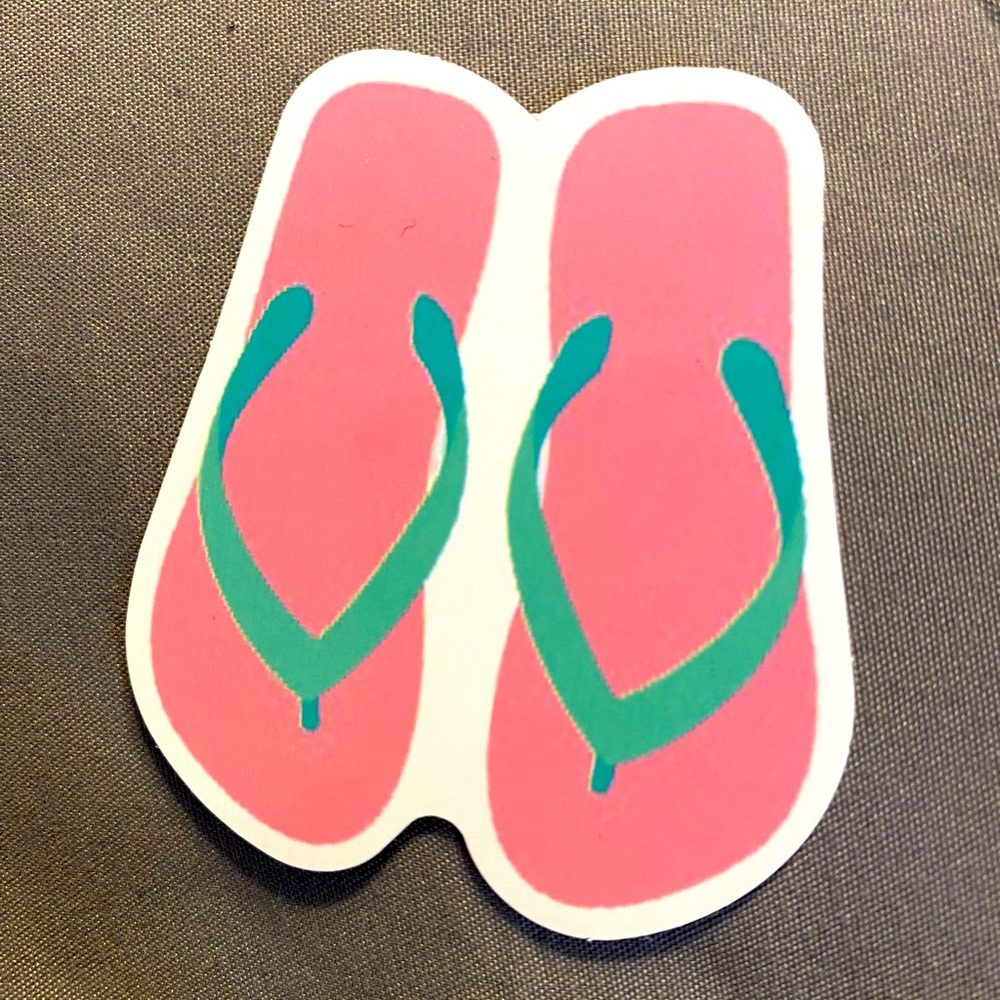 🌈20/$12🌈 Pink and Green Flip Flop Sticker